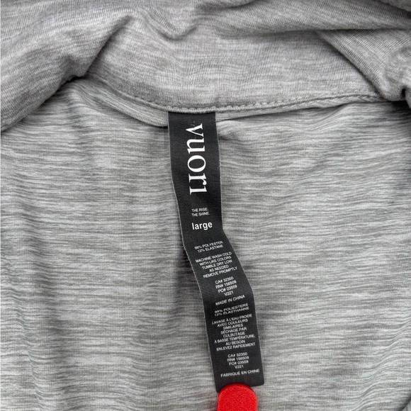 Vuori Half Zip Pullover Gray Men’s Large Performance Stretch Lightweight - Picture 2 of 7